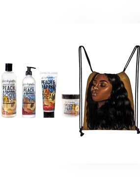 Urban Hydration Peach & Papaya 4 Piece Body Set with Drawstring Bag